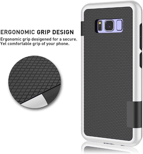 Jeylly Galaxy S8 Case with 2 Pack HD Soft Screen Protector, Ultra Slim One-Piece Anti-Slip Rugged Soft TPU Bumper