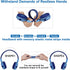 SIMOLIO Kids Headphones Wired with Microphone, Volume Limiter, Sharing Jack, Adjustable & Durable, Foldable Stereo for