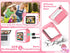 Kids Camera Instant Print 1080p, Dinosaur Toddler Camera, Ink Free Printing for Kids Aged 3-12, Gifts (Pink)