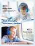iClever HS19 Kids Headphones with Microphone for School, Volume Limiter 85/94dB, Over-Ear Girls Boys Headphones with