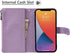 iCoverCase iPhone 13 Pro Wallet Phone Case, PU Leather Zipper Pocket Magnetic Detachable Flip Case with Wrist Strap