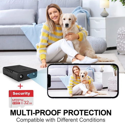 Smallest Wireless WiFi Camera HD1080P – Portable Video Baby Monitor with Night Vision, Motion Detection, Cloud Storage