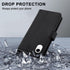 MONASAY Wallet Case for iPhone XR, 6.1-inch, Flip Folio Leather Cover with Credit Card Holder, Black, Glass Protector