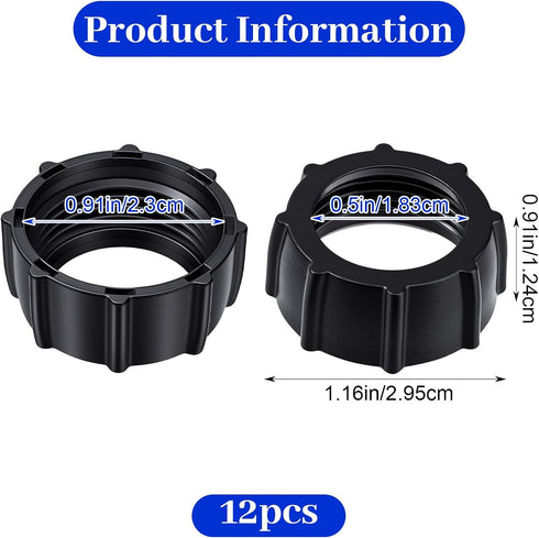 Teaaha 17mm 12PCS Car Phone Mount Replacement Parts, Tightening Nut for Replacement Car Mount Screw On, Mobile Ball
