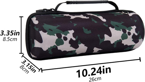 co2CREA Hard Travel Case for JBL Flip 6 FLIP 5, Waterproof Portable Bluetooth Speaker Replacement (Black Camo Case)
