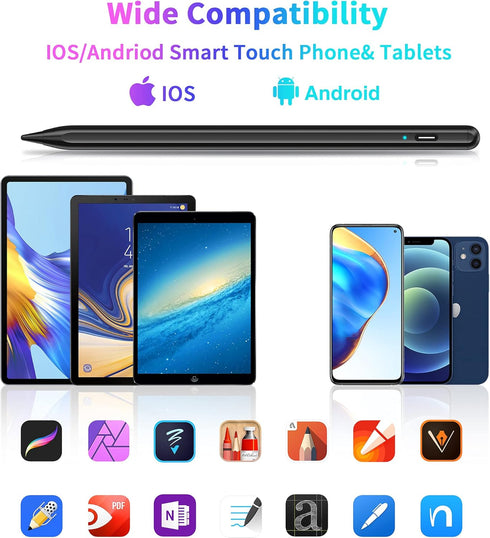 DRYMOKINI A9+ Stylus Pen for Touchscreen, Compatible with iPhone/iPad/Samsung Galaxy Tab & Android & iOS Phones