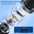 Retractable Bluetooth Headphones, Neckband Earbuds Wireless Headset, Noise Cancelling Stereo Earphones with Microphone