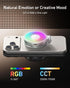 TELESIN 4-in-1 Upgraded Magnetic RGB Selfie Ring Light with Mirror & Phone Stand, Rechargeable Portable Clip On Fill