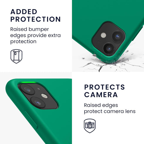 kwmobile Case Compatible with Apple iPhone 11, TPU Silicone Phone Cover with Soft Finish, Emerald Green