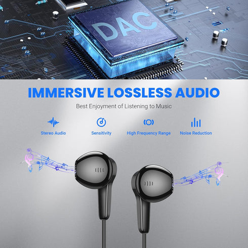 USB C Headphones for Samsung S24 Ultra S23 Fe S22+, Type C Earphones with Microphone HiFi Stereo Volume Control Magnetic in Ear Wired Earbud for iPhone 15 Pro Max Plus Galaxy Flip Fold 5 Pixel 8 7 Pro