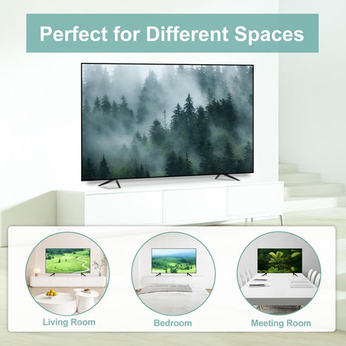 65" 1 Set, 200 lbs Dinghosen TV Stand Legs for TCL Roku TV, Modern Black Metal, Supports Up