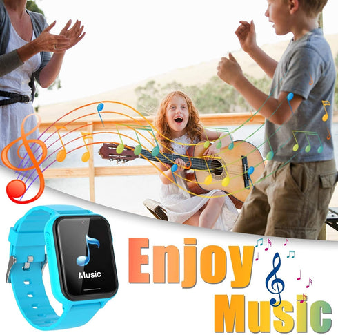 PTHTECHUS Smart Watch for Kids, Boys Girls Smartwatch with 2 Way Phone, HD Selfie Camera, Games, Music, for Ages 4-13