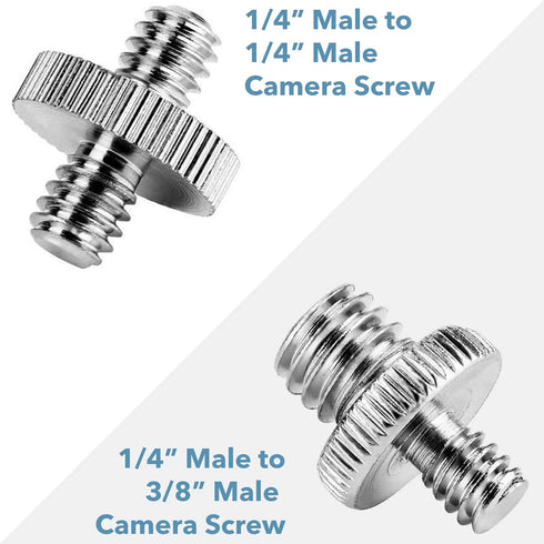 8PCS 1/4 Inch to 3/8 Inch Male Camera Screw Mount Adapter, Tripod Screw Adapter Set
