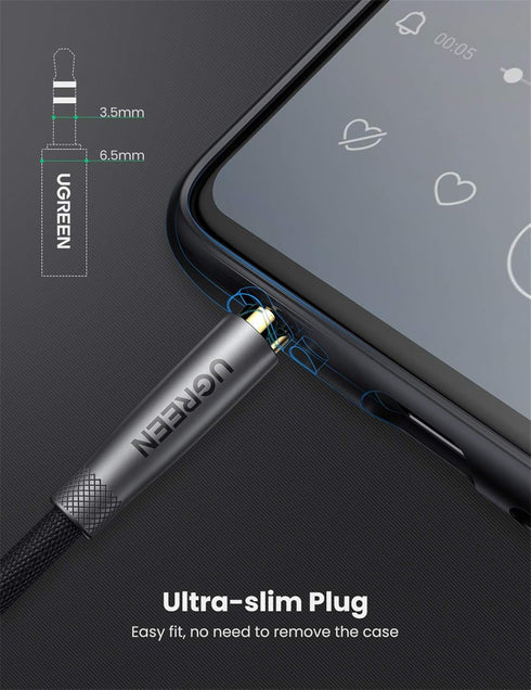 UGREEN 3.5mm Audio Cable, Nylon Braided Aux Cord Male to Male Stereo Hi-Fi Sound for Headphones, Tablets (3FT)