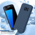 LeYi Samsung S7 Case with 2 Pack Tempered Glass Screen Protector, Liquid Silicone Slim Rubber Cover, Blue