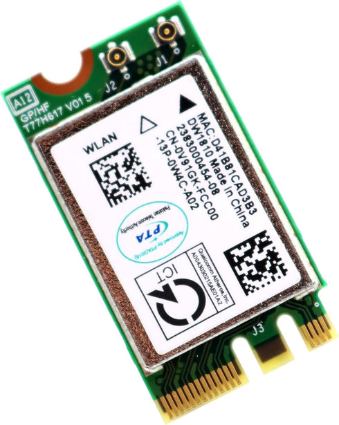 QCNFA435 QCA9377 802.11ac 433Mbps M.2 NGFF WiFi Adapter, Wireless WLAN Card with Bluetooth 4.1 for Dell