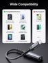 JSAUX USB C to 3.5mm Headphone and Charger Adapter, 2-in-1 AUX Mic Jack with PD 60W Fast Charging for iPhone 15 Pro