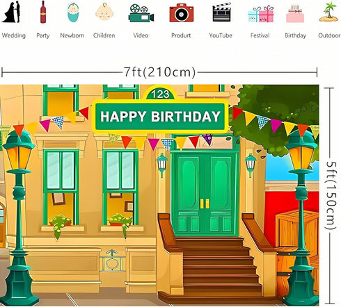 Generic 1st 7x5 Photography Background Crayon Stationery Birthday Backdrop Street House Baby Shower Background