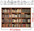 LYWYGG 7X5FT CP-49 Bookshelf Backdrop Vintage Bookcase Magic Books Grunge Ancient Library Vinyl Photography Background