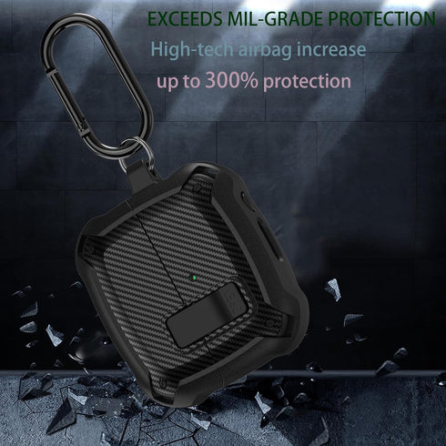Samsung Galaxy Buds 3 Pro Case - Military Shell Cover with Lock Clip, Protective Armor Skin, Cleaner Kit & Carabiner