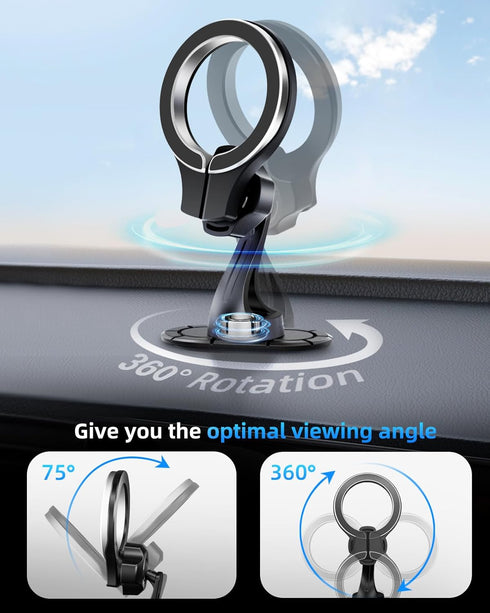 pop-tech 360 16 15 14 13 12 for MagSafe Adhesive Car Mount, Strong Magnets Car Phone Holder Mount for Dashboard