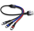 USAMS ISAIBELL 1ft Multi USB Cable 2Pack - Nylon Braided 3 in 1 Charger with Type-C & Micro USB for Cell Phones.