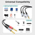 6.35mm 1/4" Splitter,3 1 1/4-inch 3.3FT Lightning to Dual TS Mono Stereo Y-Cable in to Dual Audio Cable, Compatible