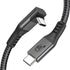 XAOSUN 240W USB4 Cable for Thunderbolt 4, Right Angle 40Gbps Cable, Supports 8K 4K Display, 90 Degree Thunderbolt 4