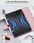MoKo Universal Tablet Case with Keyboard for 9", 9.7", 10.1", 10.2", 10.4", 10.5", 10.9", 11" Tablets, Pink