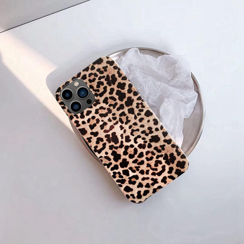 Leopard Cheetah Print Phone Case for iPhone 12 Pro Max 6.7'', Soft Flexible Protective Luxury Rubber Gel Back Cover