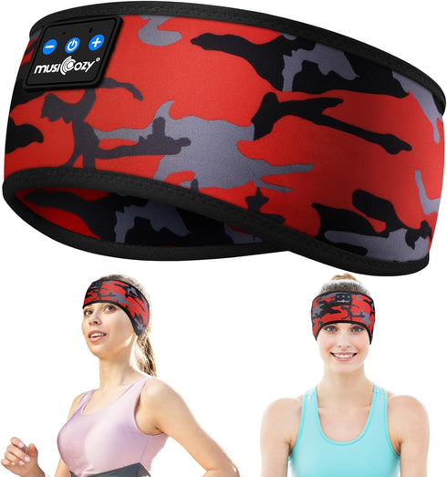 MUSICOZY Bluetooth Sleep Headphones Headband, Wireless Earbuds with Ultra-Thin HD Stereo Speaker