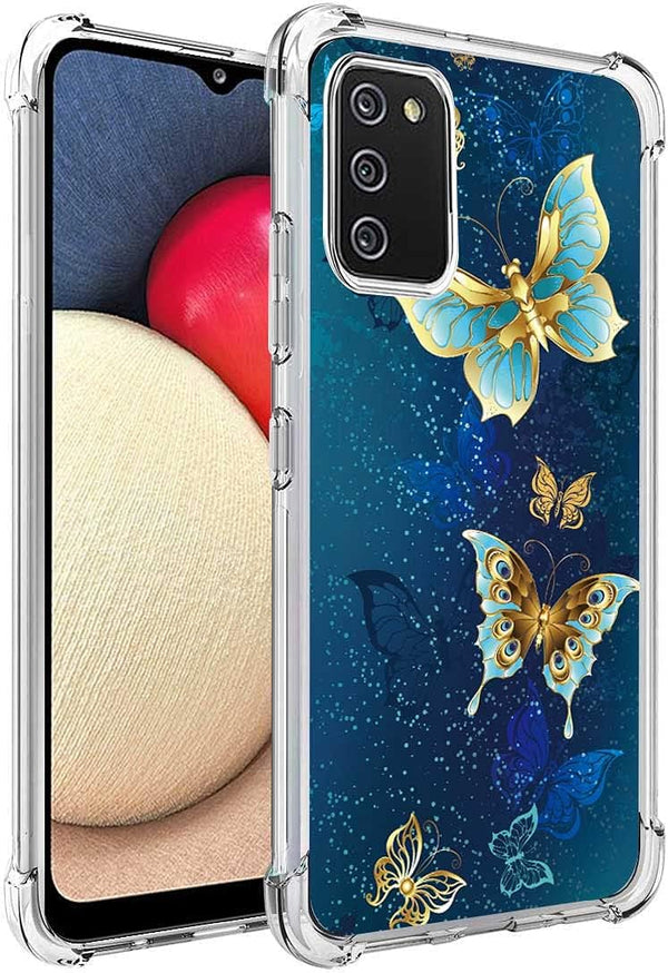 Galaxy A02S Case (USA Version), Slim Flexible TPU Airbag Bumper Shock Absorption Rubber Cover for Girls