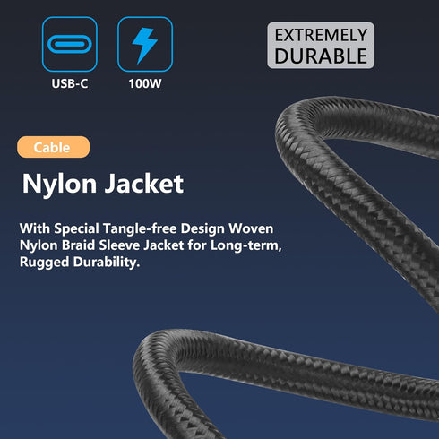 SinLoon USB C to C Cable 100W, U Shaped Back Angled USB-C 3.2 Type C Male to Female Data Extension (3.3ft)