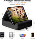TpeeTeek 4-13" Tablet Pillow Stand with Storage, Foldable iPad Holder for Lep, Bed, Sofa, and Desk - Soft Pad Dock