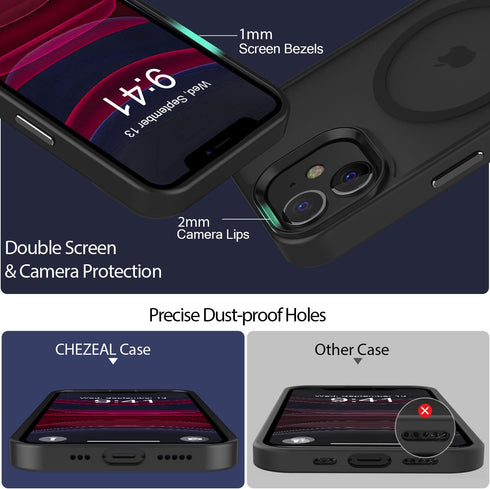 Strong Magnetic Shockproof Case for iPhone 11, Compatible with MagSafe, 13FT Drop Resistant with Translucent Matte Skin