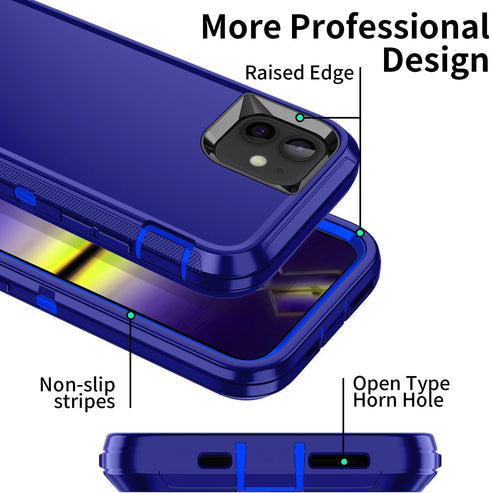 iPhone 11 Case, Shockproof Dropproof Dustproof, 3-Layer Full Body Protection Heavy Duty Hard Cover for 6.1 inch iPhone
