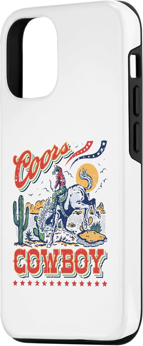 iPhone 13 Pro Vintage Cowhide Riding Coors Cowboys Western Country Case
