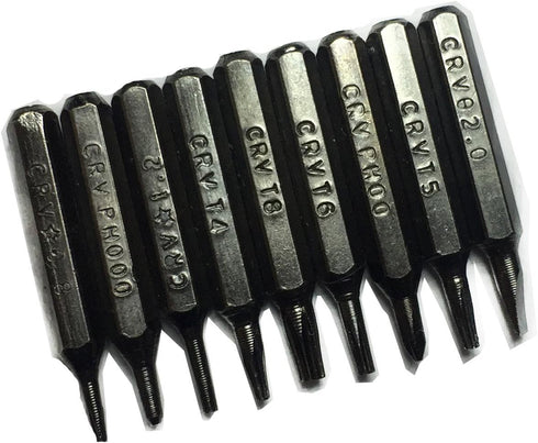 9In1 Torx T4 T5 T6 T8 PH000 PH00 Flap Phillips Slot Type Repair Screwdriver Tool Kit