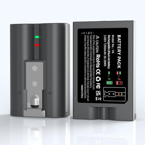 Replacement Battery for Ring Camera, 7200mAh Ultra High Capacity Li-ion v4 for Ring Doorbell/Camera 2/3/4/3plus, Stick