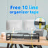 Simple Trending 2-Tier Metal Dual Monitor Stand Riser, Black Computer Office Desktop Organizer with Mouse Pad
