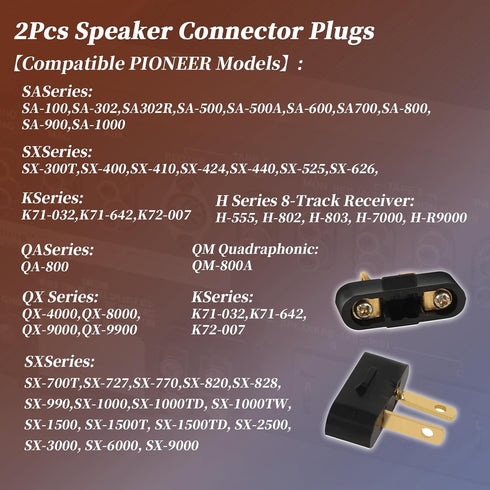 for Pioneer Speaker Plug Connectors SX-525 SX-626 SX-727 SX-828 SX-990 SX-1000 (2)