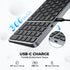iClever Bluetooth Keyboard, Wireless Keyboard with Numeric Keypad, Multi-Device Rechargeable, Stable Connection,