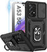 Goton Galaxy A53 5G Case with Camera Cover & 360° Kickstand Ring, Military Grade Shockproof, Black