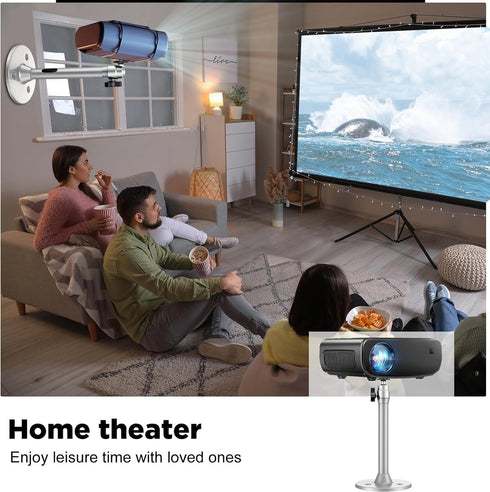 Mini Ceiling Wall Projector Mount Stand Compatible with QKK, DR.J, DBPOWER, Anker, VANKYO, AAXA, Jinhoo, PVO