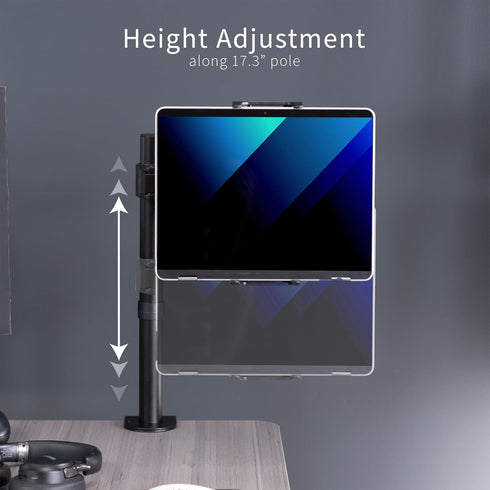 VIVO Universal Tablet Desk Mount, Single Arm Adapter for 2-in-1 Laptops, Holds up to 15.6 inch Monitors