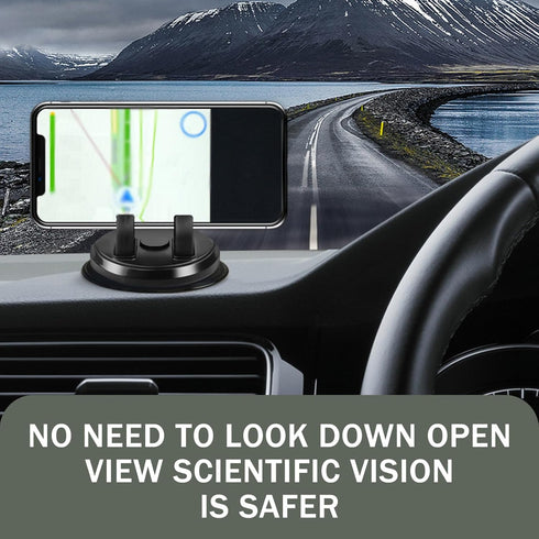1 PC Car Dashboard Phone Holder, Waterproof Durable Metal Vehicle Phone Mount, 360 Degree Rotating Design