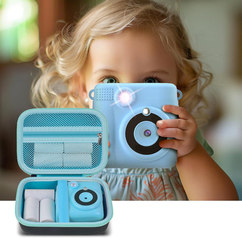 Kids Instant Print Camera Case for Dylanto/ESOXOFFORE/VTech KidiZoom PrintCam/Creator Cam/Goopow - Box Only (Black)