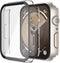 Misxi 2 Pack Hard PC Case with Tempered Glass Protector for Apple Watch 41mm, Lightweight Anti-Drop Cover