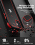 Crystal Clear Case for iPhone 11, Black/Red, with Multicolor Protective Shockproof Bumpers, Anti Scratch Transparent