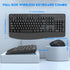 E-YOOSO Wireless Keyboard and Mouse Combo - 2.4GHz Full-Sized Ergonomic Keyboard with Wrist Rest, USB Mouse